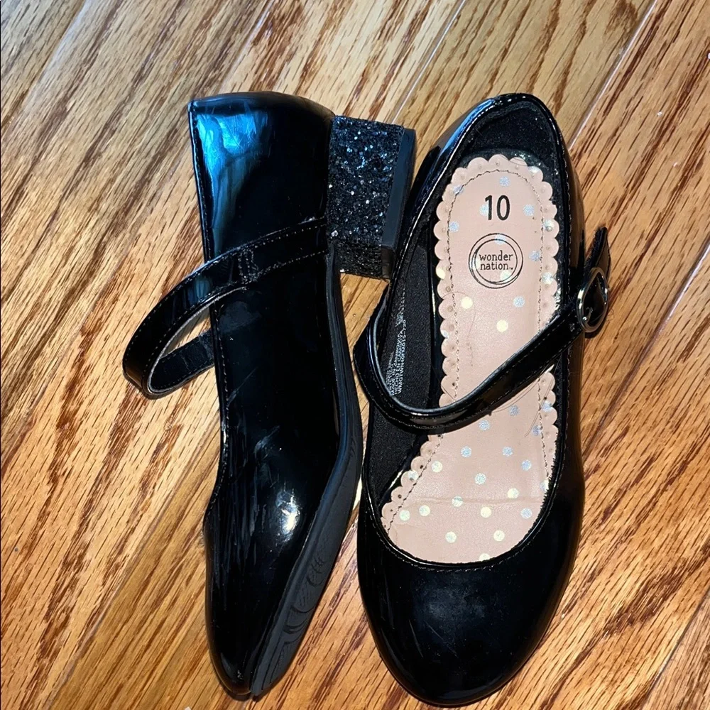 Wonder Nation Shiny Black Mary Jane Shoes
